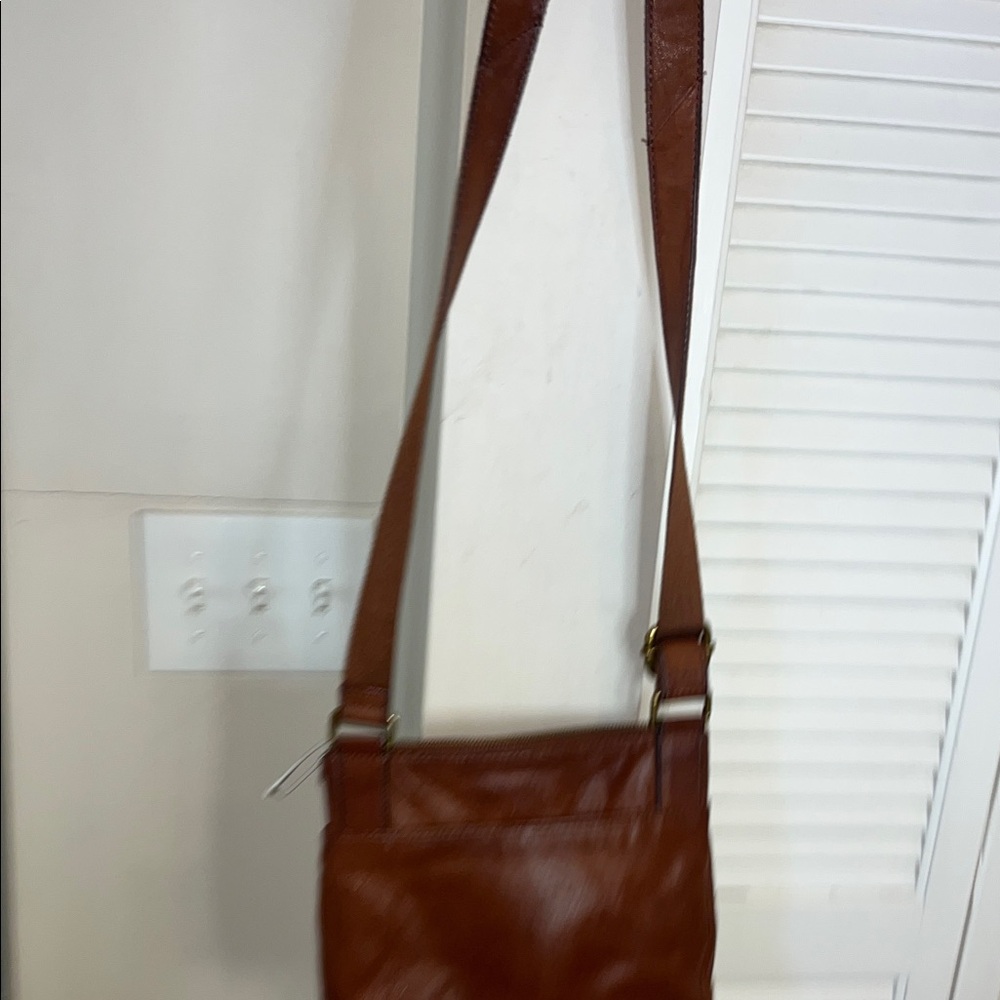 Fossil Fiona Brown Leather Messenger Crossbody Bag - Picture 5 of 6